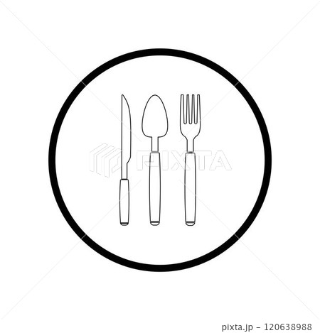 spoon fork knife logo 120638988