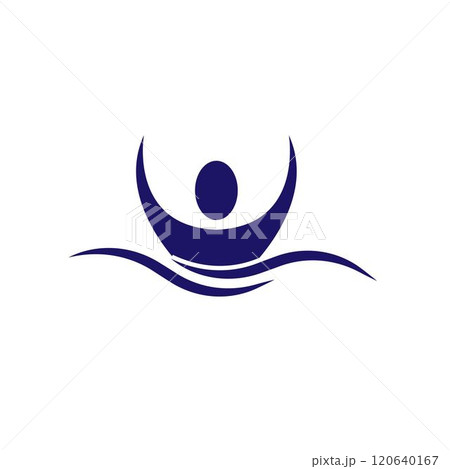 Swimming sport logo 120640167