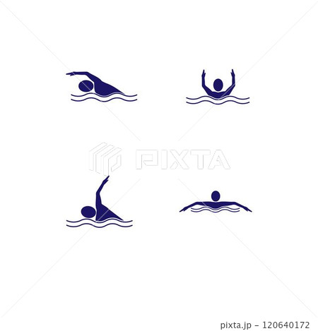 Swimming sport logo 120640172
