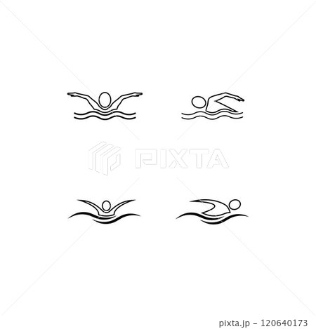 Swimming sport logo 120640173