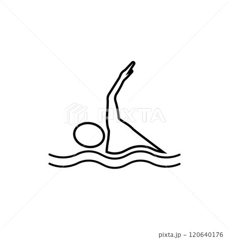 Swimming sport logo 120640176