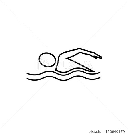 Swimming sport logo Swimming sport logo 120640179