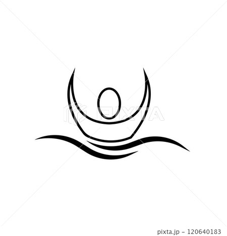Swimming sport logo Swimming sport logo 120640183