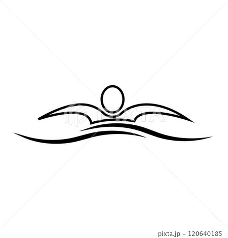 Swimming sport logo 120640185