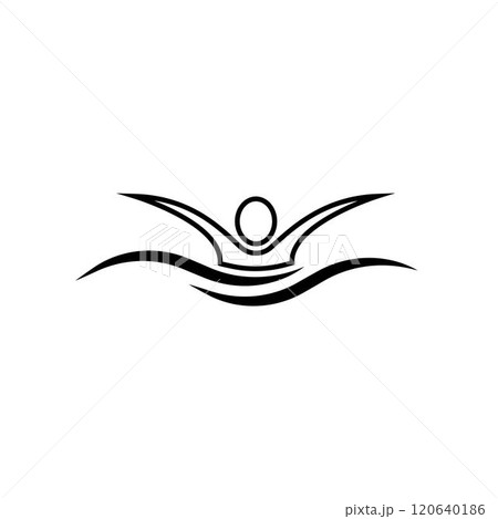 Swimming sport logo Swimming sport logo 120640186