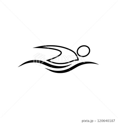 Swimming sport logo 120640187