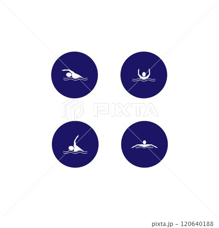 Swimming sport logo 120640188