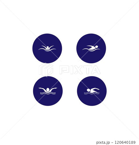 Swimming sport logo 120640189