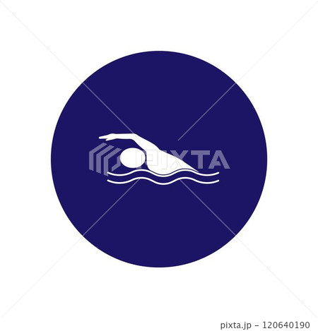 Swimming sport logo 120640190