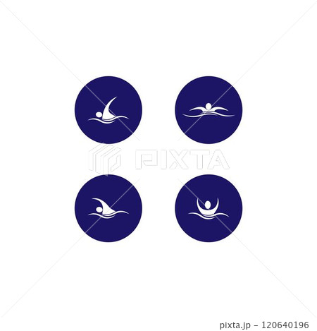 Swimming sport logo Swimming sport logo 120640196