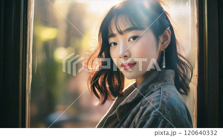 女性ポートレート（AI生成画像） 120640332