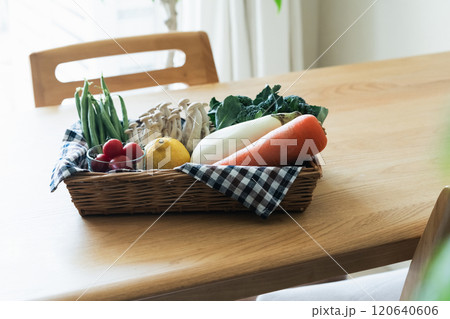カゴに入った野菜 カゴに入った野菜 120640606
