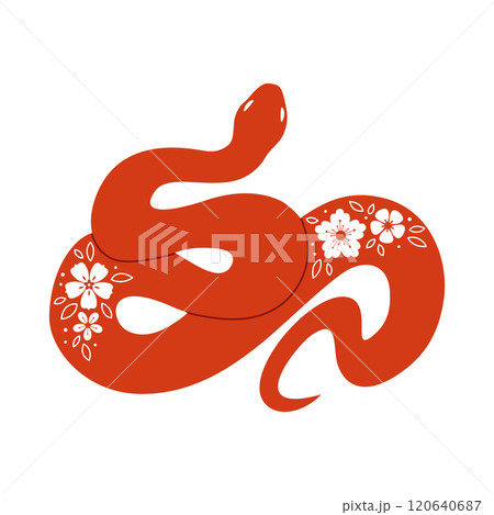 Vector snake in asian style Vector snake in asian style 120640687