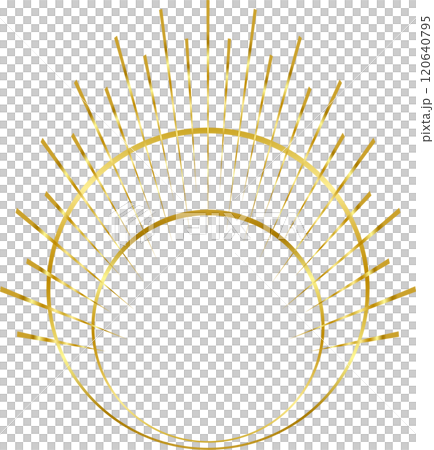 Halo, ring, concentrated line, gold, glitter, icon 120640795