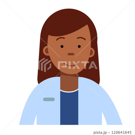 A woman with long hair is smiling 120641645