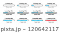Percentage loading rectangular bar infographics set progressing from 0 to 100 percent in blue color. Set of rectangular bar loading 10%, 50%, 70%, 90%, 100%. Rectangular bar loading infographics set. 120642117