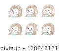 いろいろな表情の子ども 120642121