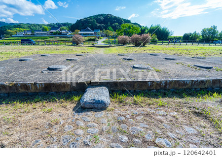 奈良県明日香村　史蹟川原寺阯　中門跡 120642401