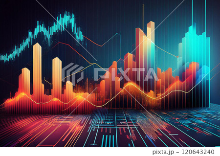 IR・投資関連デザイン（上昇チャート） 120643240