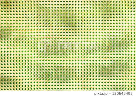 Intricate pattern of vibrant green and yellow circles creating a harmonious visual tapestry 120643493