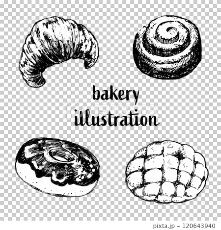 Illustration of various breads Illustration of various breads 120643940