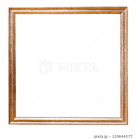 shabby wooden square painting frame isolated 120644577
