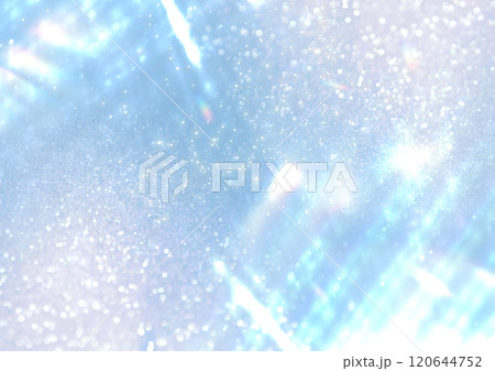 キラキラと輝くラメとグリッターのプリズムライト背景 120644752