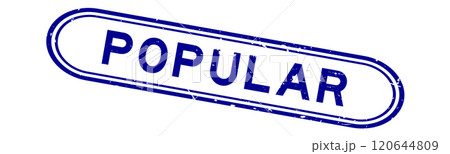 Grunge blue popular word rubber seal stamp on white background Grunge blue popular word rubber seal stamp on white background 120644809