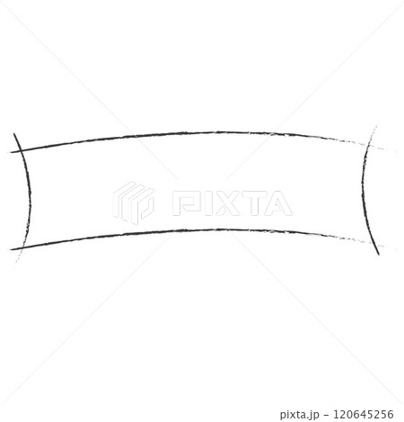 Minimalist hand drawn rectangle frame with grunge textures and abstract black lines for vintage designs, retro decorations, artistic banners, labels, graphic design templates. Vector illustration 120645256