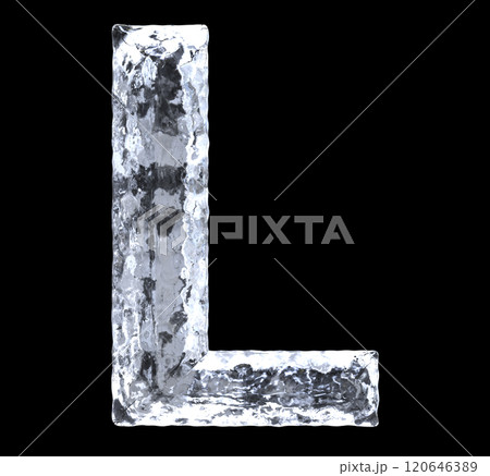Font Ice With Black Background 3D Render Font Ice With Black Background 3D Render 120646389