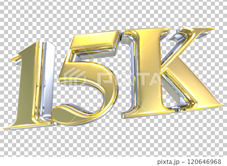 Follow Number Gold 3D Render Follow Number Gold 3D Render 120646968