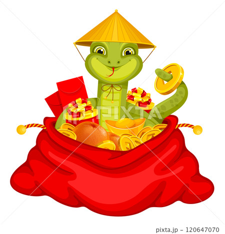 Green snake symbol of Chinese lunar New Year Green snake symbol of Chinese lunar New Year 120647070