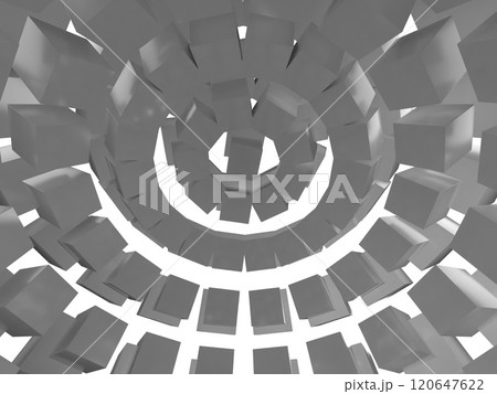 キューブで構成された球体の3Dイラスト キューブで構成された球体の3Dイラスト 120647622