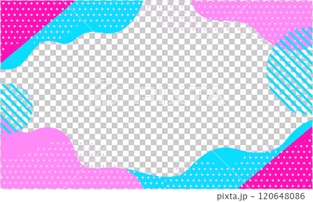 Pop geometric pattern background material 18 Light blue Pink retro style frame Pop geometric pattern background material 18 Light blue Pink retro style frame 120648086