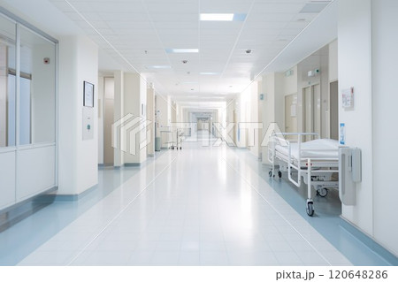 大学病院の廊下02 120648286