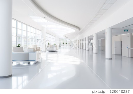 大学病院の廊下03 120648287