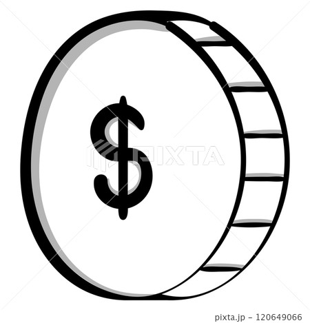 Coin icon with dollar symbol in bold, Vector Coin icon with dollar symbol in bold, Vector 120649066