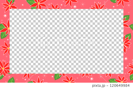 Poinsettia flower frame illustration 120649984