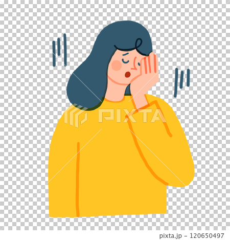 気分が落ち込む女性のイラスト 気分が落ち込む女性のイラスト 120650497