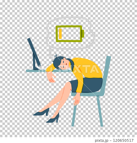 疲れて仕事のやる気が出ない女性 疲れて仕事のやる気が出ない女性 120650517