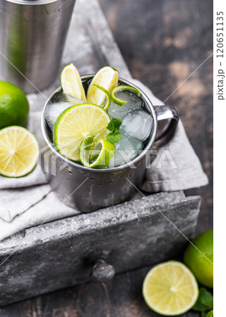 Moscow mule cocktail in mug 120651135