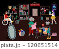 Second hand shop bipoc people vector artwork 120651514