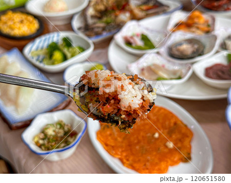 Korean style Fish Roe Rice 120651580