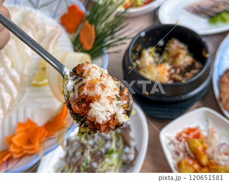 Korean style Fish Roe Rice Korean style Fish Roe Rice 120651581