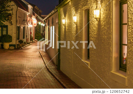 Greetsiel village at the north sea in germany 120652742