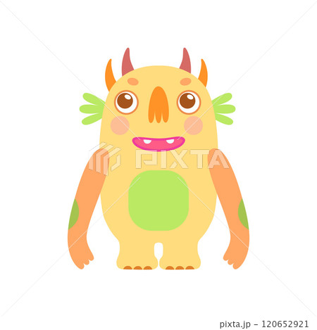 Cute Friendly Monster, Adorable Alien Cartoon Character Fantastic Creature Vector Illustration 120652921