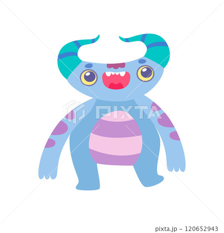 Cute Funny Monster, Friendly Alien Cartoon Character Fantastic Creature Vector Illustration 120652943