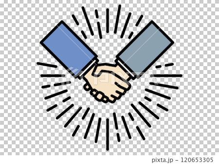 穿著西裝握手的圖標 穿著西裝握手的圖標 120653305