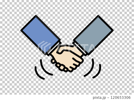 穿著西裝握手的圖標 穿著西裝握手的圖標 120653306