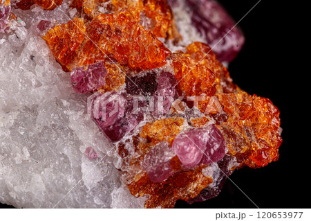macro mineral stone spinel black background macro mineral stone spinel black background 120653977
